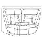 Higgins Reclining Sectionals Corner Chair