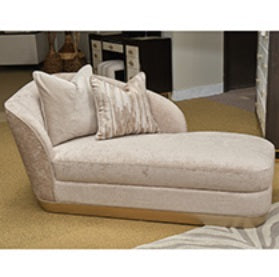 AICO Furniture La Rachelle Chaise LUSTRE in Champagne
