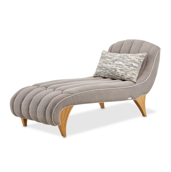 AICO Furniture St.Charles Chaise in Dove Gray