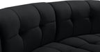 Limitless Black Velvet 2pc. Modular Sectional