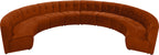 Limitless Cognac Velvet 10pc. Modular Sectional