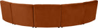 Limitless Cognac Velvet 5pc. Modular Sectional