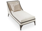 AICO Paris Chic Armless Chaise Cremini in Espresso