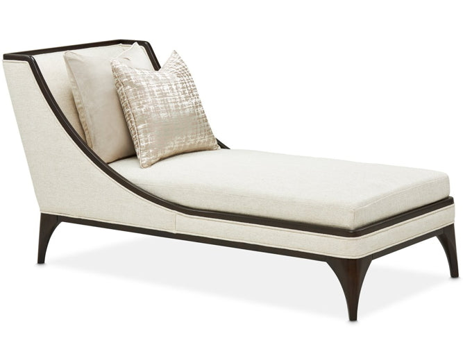 AICO Paris Chic Armless Chaise Cremini in Espresso