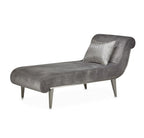 AICO Furniture Roxbury Park Chaise in Gray Pearl