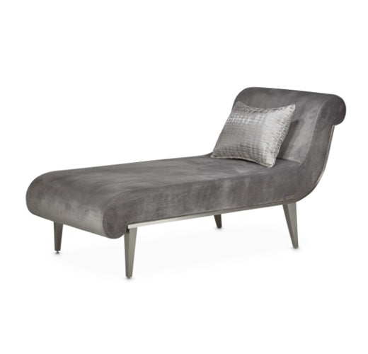 AICO Furniture Roxbury Park Chaise in Gray Pearl