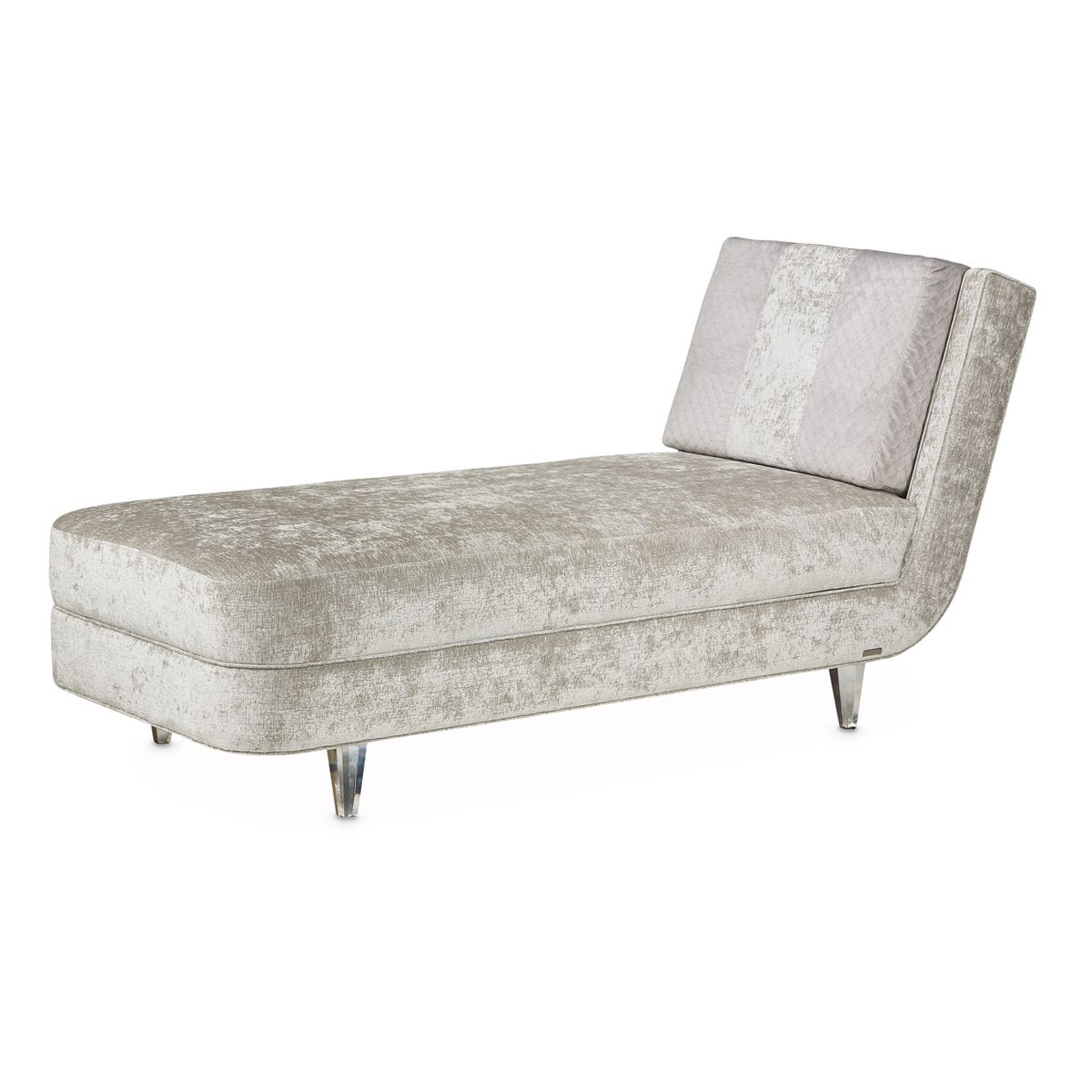 AICO Lanna Armless Chaise in Storm Silver Mist